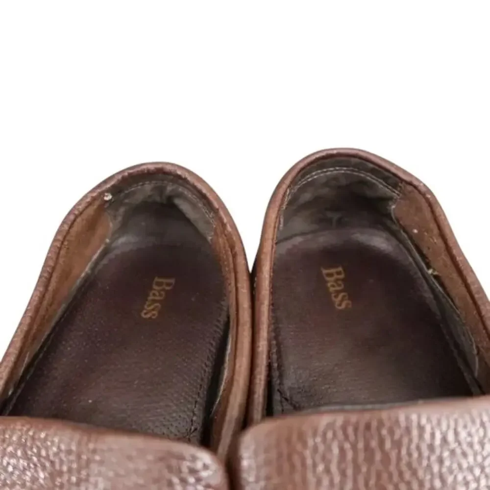Bass Shoes Mens 11 Slip On Driving Loafers Brown Leather Classic Cristo Comfort